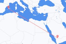 Flyreiser fra Najran, Saudi-Arabia til Palma de Mallorca, Spania