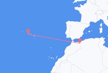Fly fra Oujda til Horta, Azores