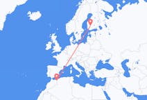 Flights from Oujda, Morocco to Tampere, Finland