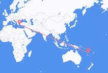 Flyreiser fra Port Vila, Vanuatu til Mykonos, Hellas