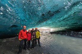 Caverna de gelo azul cristal - Super jipe da lagoa da geleira de Jökulsárlón
