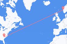 Vluchten van Columbia, Verenigde Staten naar Bergen, Noorwegen