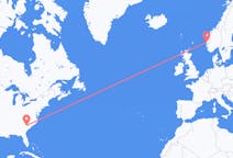 Lennot Columbiasta, Yhdysvallat Bergeniin, Norja