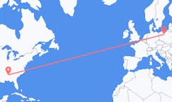 Flyg från Birmingham, USA till Bydgoszcz, Polen