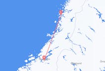 Vuelos de Sandnessjøen, Noruega a Trondheim, Noruega
