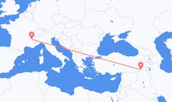 Loty z miasta Grenoble do miasta Şırnak