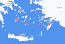 Flights from Plaka, Milos, Greece to Rhodes, Greece