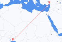 Flyreiser fra Cotonou, Benin til Adana, Tyrkia