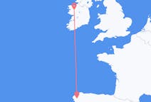 Flyg från Santiago de Compostela (regionhuvudort), Spanien till Knock, County Mayo, Irland