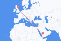 Flights from Najran, Saudi Arabia to Newcastle upon Tyne, England