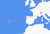 Flights from São Jorge Island, Portugal to Turin, Italy
