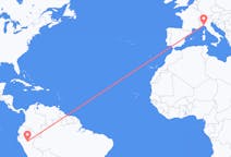 Flyreiser fra Tarapoto, Peru til Genova, Italia
