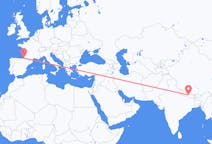 出发地 尼泊尔出发地 加德滿都目的地 法国比亚里茨的航班