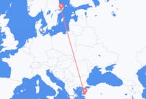 Vluchten van Stockholm, Zweden naar Izmir, Turkije