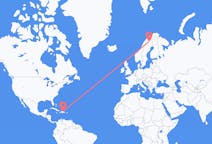 Flyrejser fra Santiago de los Caballeros, Den Dominikanske Republik til Kiruna, Sverige