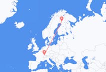 Flyg från Mulhouse, Schweiz till Rovaniemi, Finland