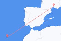 Loty z Funchal, Portugalia do Nimesa, Francja