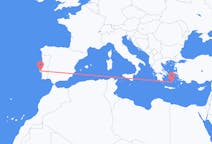 Vluchten van Lissabon, Portugal naar Thera, Griekenland