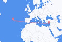 Fly fra Larnaca til Corvo Island