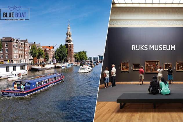 Croisière sur le canal d'Amsterdam et billet coupe-file pour le Rijksmuseum