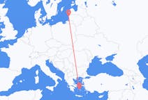 Flights from Parikia in Greece to Palanga in Lithuania