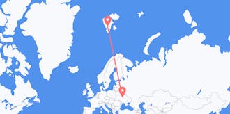 Flyg från Ukraina till Svalbard & Jan Mayen