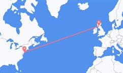Loty z Atlantic City, Stany Zjednoczone z Glasgow, Szkocja