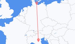 Vluchten uit Lübeck, Duitsland naar Bologna, Italië