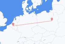 Flights from the city of Brussels to the city of Warsaw
