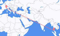 Flights from Trang, Thailand to Turin, Italy