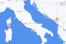 Vluchten van Podgorica, Montenegro naar Figari, Frankrijk