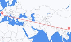 Flyreiser fra Liuzhou, Kina til Bergerac, Frankrike