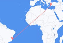 Flyreiser fra Vitória, Espírito Santo, Brasil til Rhodes, Hellas