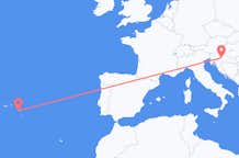 Flyg från Ponta Delgada, Portugal till Zagreb, Kroatien
