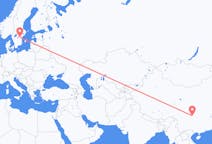 Flyreiser fra Chongqing, til Linköping