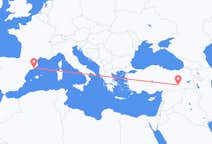 Loty z Diyarbakiru, Turcja do Barcelony, Hiszpania
