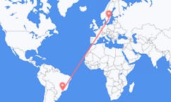 Flyrejser fra São Paulo, Brasilien til Norrköping, Sverige