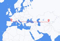 Flyreiser fra Tsjimkent, Kasakhstan til Lourdes, Frankrike