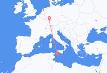 Flyg från Lampedusa till Karlsruhe