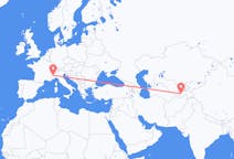 Flyg från Dusjanbe, Tadzjikistan till Turin, Italien