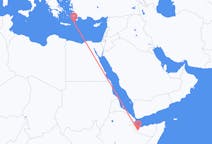 出发地 索马里出发地 哈尔格萨目的地 希腊卡尔帕索斯的航班
