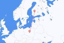 Flyreiser fra Łódź, Polen til Tammerfors, Finland