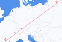Fly fra Vilnius til Castres