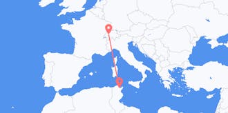 Flights from Tunisia to Switzerland