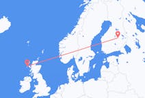 Flights from Benbecula, the United Kingdom to Kuopio, Finland