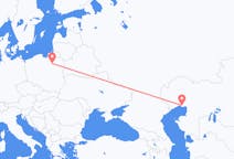 Flyreiser fra Atyrau, Kasakhstan til Szymany, Szczytno fylke, Polen