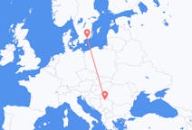 Flyg från Belgrad, Serbien till Karlskrona, Sverige
