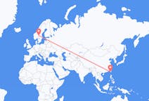 Flyrejser fra Kaohsiung, Taiwan til Rörbäcksnäs, Sverige