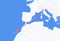 Vols de Lanzarote, Espagne pour Pise, Italie