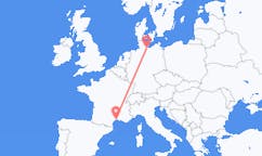 Flyreiser fra Lübeck, Tyskland til Montpellier, Frankrike